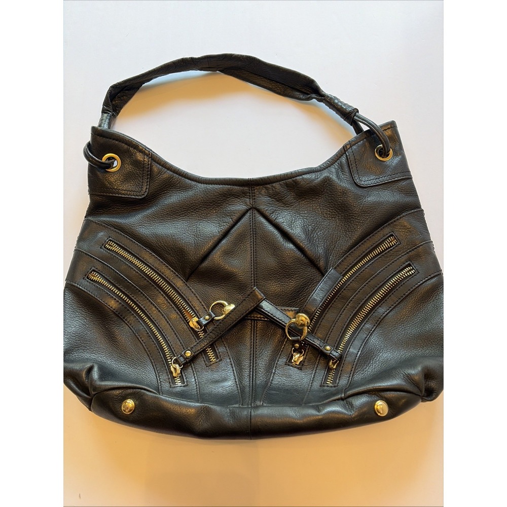 B Makowsky Genuine Leather Women's Shoulder‎ Bag Black